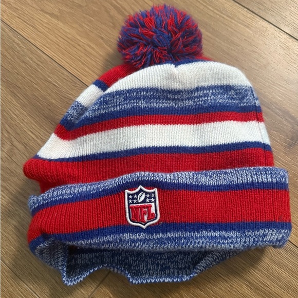 NFL NY Giants Beanie Men’s Pom Style Blue - Picture 2 of 4